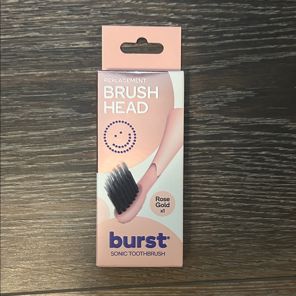Burst sonic toothbrush rose gold replacement head
